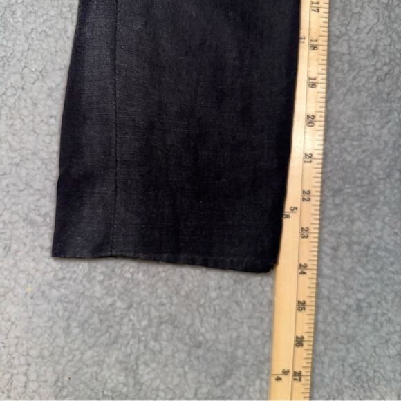 Vintage Limited Linen Blend Black Women's Medium Double Breasted Blazer - Picture 8 of 9